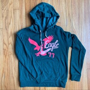 American Eagle Green Sweatshirt Hoodie sz M